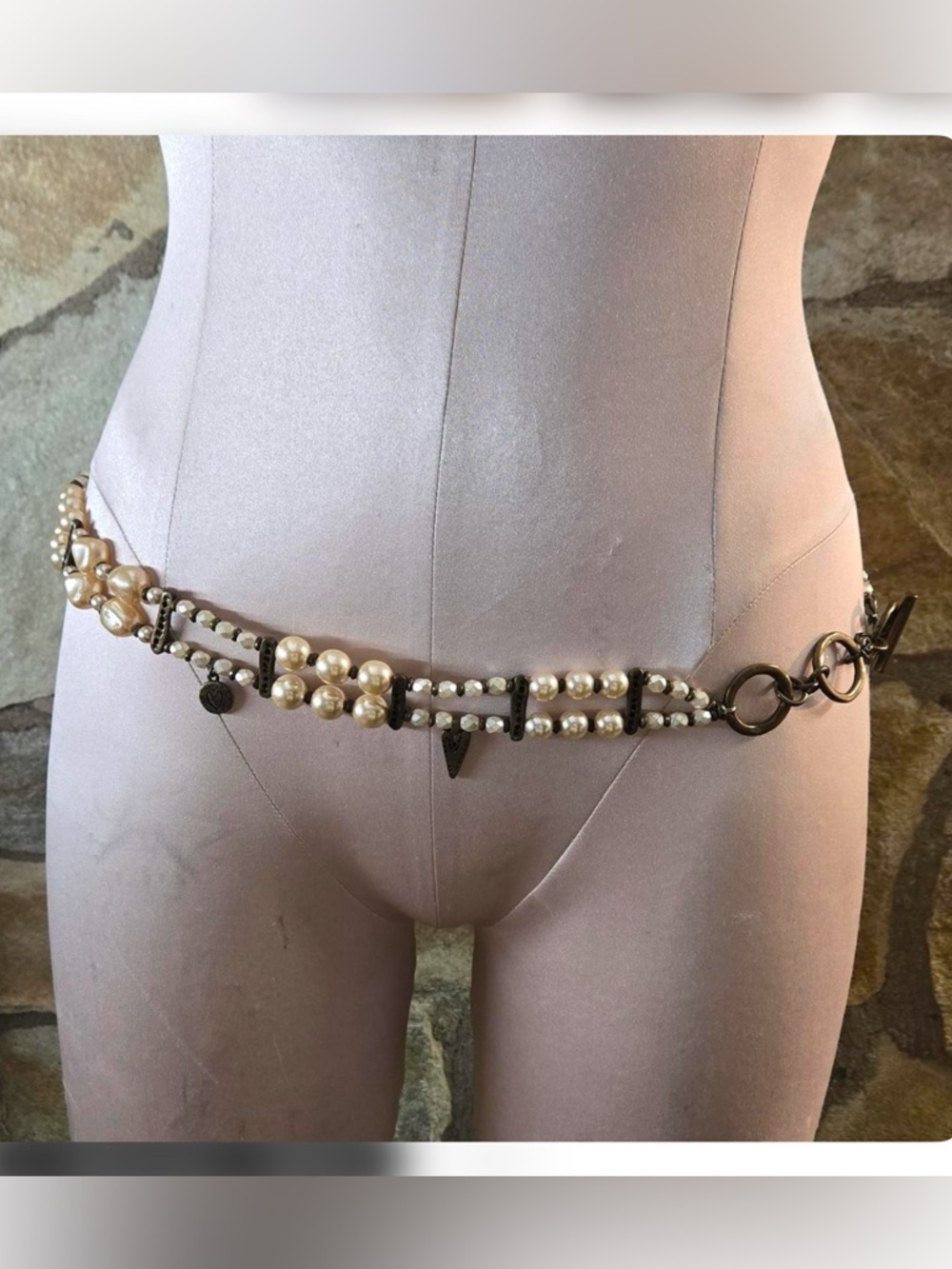 ✨ Pearl Chain Belt – Faux Pearl Charm Waist Belt (Y2K Inspired) ✨